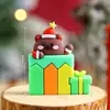 Decoração de Bolo de Natal para Celebridade da Internet 2025 Sino Papai Noel Boneco de Neve Decoração de Sobremesa de Confeitaria Plug-in