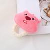 Cartoon urso outono einverno novo clipe rosa de pelúcia outono einverno bonito hairpin doce menina coração anel de cabelo acessórios para o cabelo