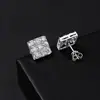 Pendientes Hip-Hop de Plata S925 con Moissanita Completa para Hombres y Mujeres, Pendientes de Moissanita para Venta al por Mayor