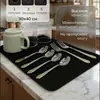 Esterilla de drenaje de cocina transfronteriza, tapete de mesa absorbente de agua y de secado rápido, tapete antideslizante de tierra de diatomeas, mantel individual aislante del calor y antiquemaduras, venta al por mayor con etiquetado