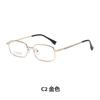 24012 Óculos Ovais Anti-Luz Azul para Negócios Podem Ser Personalizados com Lentes de Grau, Armações de Óculos Modernas Meio Titânio para Homens