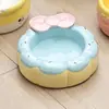 Cuenco de Cerámica para Gato, Cuenco para Comida de Perro, Cuenco Antideslizante con Borde Inclinado, Previene el Acné Felino, Antiderrames, Lindo Cuenco para Gato, Protege la Columna Cervical, Uso en Mesa