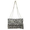 Moda Europea y Americana Estilo Vintage Funda Plegable Bolso Messyman 2024 Nuevo Bolso Estampado de Leopardo para Mujer Bolso de Hombro de Alta Textura Debajo del Brazo