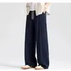 Calça Casual Longa Masculina de Marca da Moda Verão 2026, Secagem Rápida, Fresca, Fina para Caminhada ao Ar Livre com Efeito de Caimento, Pernas Retas