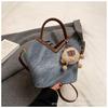 Bolso Pequeño de Invierno para Mujer Todo Fósforo Estampado de Leopardo Nuevo Retro Maillard Bolso Cubo Portátil Bolso Bandolera de Gama Alta