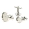 Gemelos de acero inoxidable con piedras preciosas transfronterizos soldadura redonda gemelos de tiempo accesorios de joyería diy