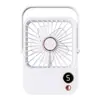 Mini Ventilador Portátil de Escritorio 5 Velocidades Silencioso Plegable Ventilador de Escritorio Batería Grande Incorporada Ventilador de Refrigeración de Bolsillo Para Oficina Dormitorio Viajes 3 Colores
