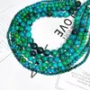 Phoenix Artificial verde dourado contas soltas joias semiacabadas acessórios diy pulseira contas com contas Contas soltas de cristal atacado