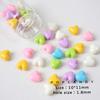 Amor Frisado Jóias Cadeia de Telefone Móvel DIY Material Feito à Mão Pingente de Furo Reto Acrílico Pêssego Coração Bonito All-match Bead