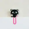 Clipes de papel de borracha macia em PVC de gato e cachorro de desenho animado fofo, material de papelaria criativo para estudantes, clipes de fichário coloridos, marcadores de página para escritório e documentos