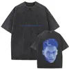 Camiseta Vintage Lavada Nsqk Aoou Piensa en Mí Nuevo Álbum 2025 para Hombre Hip-Hop Gótico