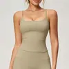 Chaleco Deportivo Transfronterizo para Mujer, Tirantes Finos, Acolchado Extraíble, Chaleco de Yoga, Ropa Interior Fitness Pilates, Top Camisola