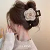 Nuevo Clip de Flor de Lana Otoño e Invierno para el Cabello de Mujer en la Parte Posterior de la Cabeza, Diadema con Pinza de Tiburón, Pinza para el Cabello con Gran Volumen, Accesorios para el Cabello