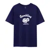 Camiseta Masculina de Manga Curta Algodão Puro de Fibra Longa de Xinjiang Pima Algodão Luxuosa 50 Fios Amônia Líquida Impressão Direta Importada