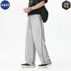 Pantalones Casuales de Lino Lyocell de Alta Calidad Marca Nasa para Hombre, Pantalones Rectos Sueltos Transpirables de Sensación Fresca para Verano