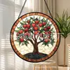 Pendente Cruzado de Vidro Colorido de Macieira Decoração de Vidro para Casa Ornamento de Janela Jardim Pegador de Sol