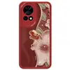 Para Huawei Nova13 Funda de Piel de Cordero Pulsera de Gato de la Fortuna de Cristal Funda de Teléfono con Relieve Cobertura Total Anti-caídas