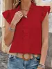 Camisa Feminina de Verão 2026 Novo Estilo Europeu e Americano Comércio Exterior Transfronteiriço Fashion Cor Sólida Tecida Secagem Rápida Sem Mangas Tamanho Plus