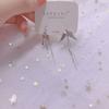 Pendientes geométricos de color liso con rayas de diamante frígidas para mujer 2021