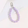 Llavero de Cuentas de Colores Redondo de Cuentas Mediano de Cuentas DIY Colgante para Bolsa de Llaves Cadena de Cuentas Hecha a Mano Decoración Colgante para Funda de Teléfono Móvil