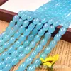 Contas de vidro em formato de barril, imitação de ágata calcedônia, contas soltas, acessórios para joias DIY, contas espaçadoras, contas grandes, pulseira, colar, produto novo
