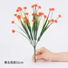 Fruta de Amante Artificial de 5 Pétalas Eucalipto Grama da Primavera Chá Violeta Camélia Glória da Manhã Lavanda Plástico Flor Falsa Flor Decorativa