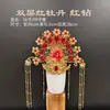 Tocador negro para madre, corona de fénix negra para señora mayor, decoraciones de salón, sombrero de Mazu, tocado de zorro de nueve colas, estatua de la abuela de Taishan