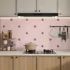 Adesivo à Prova de Óleo Desenho Animado Adesivo de Parede para Cozinha Adesivo de Parede para Fogão Coifa Filme Decorativo à Prova d'Água Resistente a Altas Temperaturas