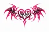 Adesivo de tatuagem de cintura estilo dark único: Asas de diabo, borboleta, rosa, adesivo de tatuagem de cintura sexy para meninas