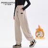 Calças de Lã para Meninas Outono e Inverno 2024 Novas para Alunos do Ensino Fundamental Calça de Moletom Grossa de Lã para Meninas