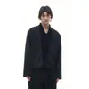 Traje Informal Americano Cleanfit Normcore Holgado de Cuello en V para Mujer, Chaqueta de Primavera y Otoño de Gama Alta Relajada sin Cuello