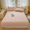Estilo Ins Nova Roupa de Cama Respirável Antiderrapante de Kapok com Cobertura Total Conjunto de Lençol com Elástico de Três Peças Conjunto de Roupa de Cama de Peça Única Adequado para Todas as Estações
