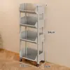 Estante de Armazenamento de Brinquedos Prateleira de Lanches Caixa Carrinho Pequeno Móvel Mochila Armário de Chão Multi-camadas para Cozinha de Crianças Frutas