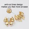 Botones Dorados con Forma de Mariposa para Suéteres y Abrigos, Decoraciones Festivas para Vestidos de Fiesta, Botones Cosidos a Mano, Botones de Lazo con Pedrería