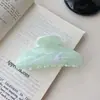 Nuevo clip de garra con estampado de nube de mármol color gelatina, elegante clip de tiburón, clip de coleta estilo vacaciones, accesorios de moda para el cabello al por mayor