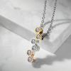 FONTE Fábrica moda titânio colar de aço feminino europeu e americano criativo 8 palavras feminino diamante embutido colar de duas cores entrega de uma peça