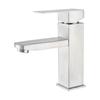 Acero Inoxidable 304 Gris Pizarra Baño Frío y Caliente Un Agujero Cuadrado Inodoro Lavabo Cerámico Grifo