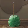 Soporte para Incienso de Piedra Cruda de Cristal Natural Decoración del Hogar Piedra de Aromaterapia Quemador de Incienso para Ofrenda a Buda Base de Soporte para Incienso Accesorios de Muebles de Cristal