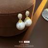 Pendientes de perla con forma de gota de agua de circonita con aguja de plata galvanizada en oro real, exquisitos pendientes que combinan con todo, pendientes de moda simples, venta al por mayor de fábrica