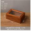 Caja de Joyería de Madera, Caja de Almacenamiento Misceláneo Vintage, Caja con Tapa Abatible a Prueba de Polvo de Madera de Paulownia para el Hogar con Caja de Almacenamiento de Mesa de Vidrio con Flor de Begonia