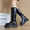 Hebilla de cinturón estilo post-apocalíptico botas adelgazantes hermosas mujer nuevas botas largas Rad 2026 botas elásticas otoño e invierno retro para aumentar la altura