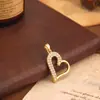 Accesorios para joyería DIY, transfronterizos, diseño minimalista de corazón y delfín, cobre con circonita cúbica microincrustada, alta solidez del color, joyería de moda y simple