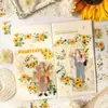 Yuezhen Cultural y Creativo Flor de Ensueño Lenguaje de Flores Pegatinas para Mascotas Pegatinas para Diario Pegatinas Infantiles Transfronterizas Pegatinas Impermeables Materiales para Diario
