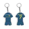 Colgante Llavero Acrílico Pequeño Regalo para Intercambio de Jerseys, Llavero Deportivo One Piece, Recuerdo de Messi