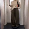 Pantalones de chándal azules para mujer estilo americano, nuevo modelo otoño 2026, pantalones casuales holgados de cintura alta con caída relajada y piernas anchas