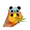Nuevas Linternas Terminadas del Festival de Mediados de Otoño: Linternas de Conejo de Jade, Venta al por mayor en el Mercado Nocturno, Linternas de Mano Iluminadas de Panda para Niños Sosteniendo Bambú