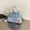 Bolso de Mano de Mezclilla de Verano para Mujer 2026 Nuevo Bolso Cruzado de Moda con un Toque de Lujo Bolso Tipo Bowling