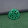 Acessório de pingente oco imitação de jade Xiu em resina, componente de fecho para colar DIY feito à mão, acessório de colar Hanfu estilo antigo