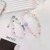 Llavero Colgante Antiperdida Correa para Teléfono Móvil Cadena de Perlas Pequeña Fragancia Universal Cadena para Colgar en la Muñeca Funda de Teléfono Móvil para Mujer Metal