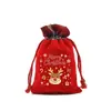 26 Novas Sacolas de Embalagem de Doces de Natal Desenho Animado TEMU Tecido de Algodão Xadrez Vermelho Bolsa Patchwork de Veludo Bolsa para Chocolate
